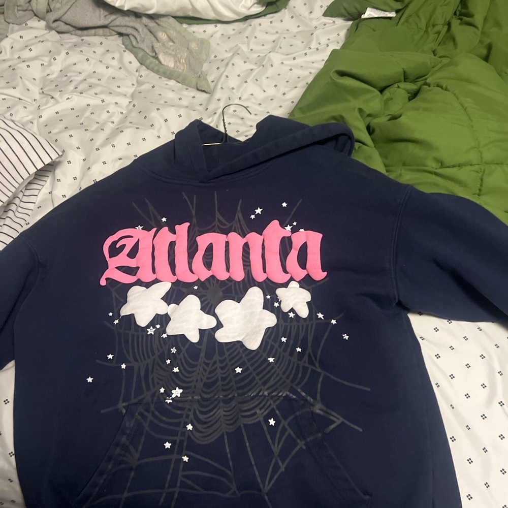 Blue and Pink Atlanta Spider Hoodie